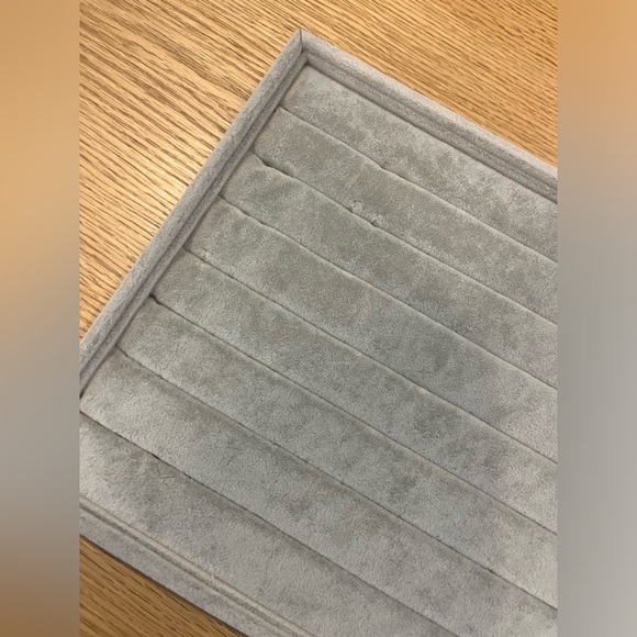 7 Slots Velvet Jewelry Display Tray Ring Earrings Organizer Trays | stackable - Picture 8 of 9